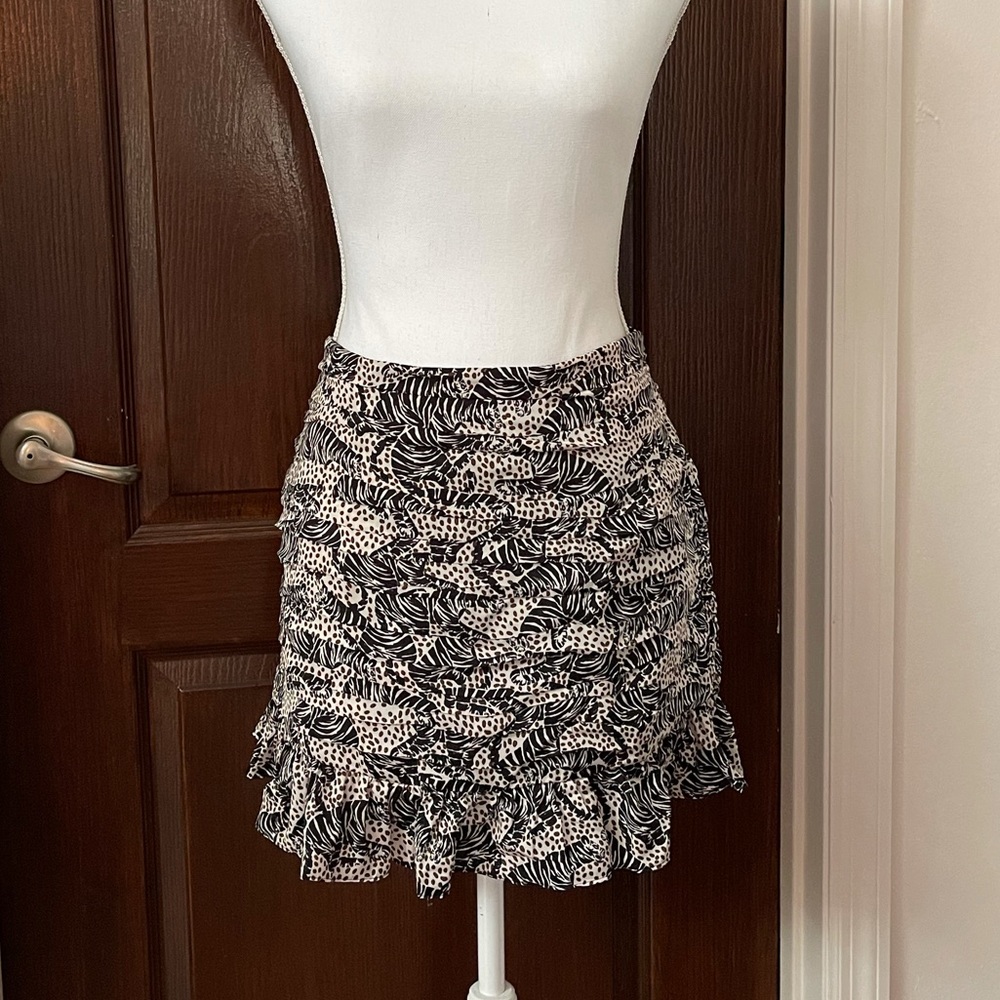ZARA ANIMAL PRINT MINI SKIRT